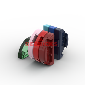 BEBRICKS Building Parts Series 1748 Tile Round 1x2 Half Building <strong>blocks</strong> part DIY Create Toy <strong>bricks</strong> set part for kids - Product Image 5