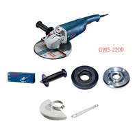 Meuleuse d'angle électrique industrielle sans balais 2200W GWS 2200-180/230 pour usage intensif, taux de décapage de matériaux élevé, bricolage