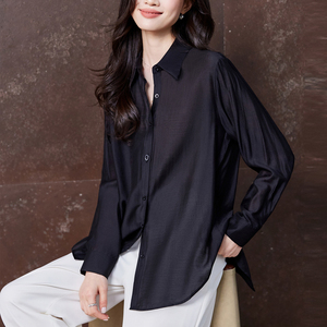 Blus Kemeja Biru 2026 Musim Semi Baru Mewah Berkualitas Tinggi Gaya Asing Klasik Berkelas Kemeja Lengan Panjang - Product Image 6