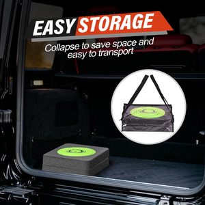 CITICITY 28 Inch Collapsible Traffic Cones with Black Weighted Base,Green Pop-up Cones with Reflective Collars for Road Safety - Product Image 6