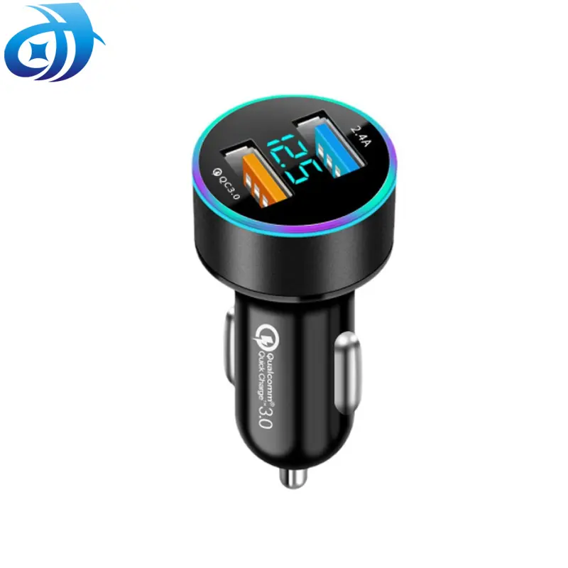Accessories Electronics 15W Charger Usb Qc 3.0 Pd Adapter 2 Ports 12V Voltmeter Charger Car