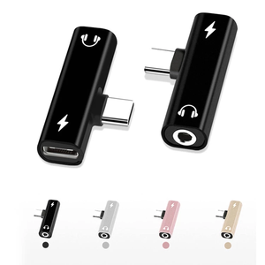 Adaptateur audio pour casque et écouteurs Mini <span class=keywords><strong>USB</strong></span> <span class=keywords><strong>C</strong></span> Chargeur Splitter Convertisseur 2 en 1 Type <span class=keywords><strong>C</strong></span> 3,5 mm <span class=keywords><strong>Jack</strong></span> pour Samsung <span class=keywords><strong>Huawei</strong></span> - Product Image 2
