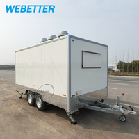 Remorque de camion-restaurant WEBETTER de 4 m avec cuisine entièrement équipée, mini-remorque de restauration mobile pour les entreprises