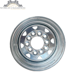 Jante multi-ajustement galvanisée de 10 "uniquement pour convenir à 5 moyeux de remorque à goujon 5-114.3 et 5-108 - Product Image 1