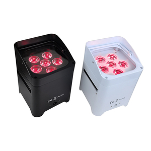 <span class=keywords><strong>Maky</strong></span> led venta caliente hasta la iluminación 6PCs 6in1 RGBWA UV alimentado por batería inalámbrico DMX American <span class=keywords><strong>DJ</strong></span> led par plano Quad color luz de escenario - Product Image 6