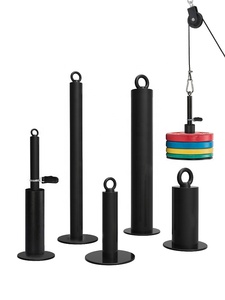 Goupille de chargement réglable pour plaques de poids de fitness avec boucle de support de charge de 8 cm, support de poids noir pour le fitness et le gain musculaire - Product Image 1