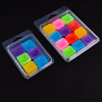 Boîte à cire personnalisée en plastique transparent avec 5, 6, 8 ou 10 cavités, avec cintre, pour emballer des bougies à la cire fondue