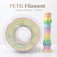 Filament PETG Macaron Arc-en-ciel 1,75 mm 1 kg Haute résistance Faible déformation Sans nœuds Filament d'imprimante 3D pour imprimante FDM