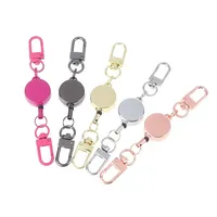 Porte-badge rétractable promotionnel en alliage réglable avec mousqueton, cordon de retrait pour carte d'identité sportive et pochette zippée pour événements