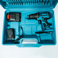Meilleure vente, perceuse à percussion à batterie Li-ion de haute qualité, perceuse sans fil, ensemble boîte 21V Mini Kit d'outils en bois