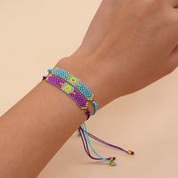Gelang mata jahat Go2boho gelang manik-manik Miyuki untuk wanita perhiasan persahabatan Boho tenun tenun buatan tangan 2023 baru di