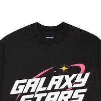 GALAXY STARS Get My Sh*t Tişörtü Yıkanmış Gece Siyahı Y2K High Street Oversize Grafikli Tişört