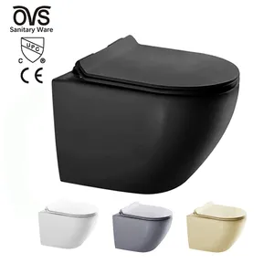 Ovs New Design Wall-Hung Toilet P-Trap Matt Color Ceramic Wall mounted Toilet Bowl For Bathroom Wc Commode Sanitary Sare