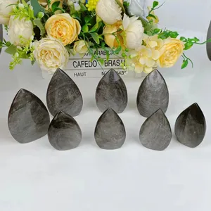 High Quality Natural Crystal Hand Carved Silver Obsidian Decoration Carving For Home Decoration