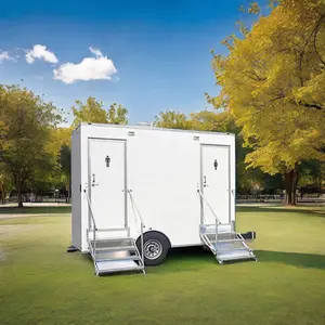 Toilet portabel FRP terbaru untuk kegiatan luar ruangan dengan perlengkapan kencing Toilet portabel