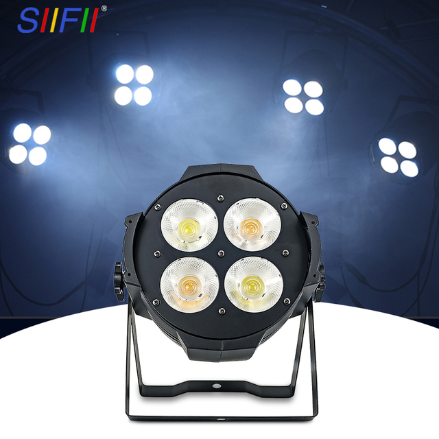 LED 4 Eyes 4*50W Warm+White COB Blinder Par Light Professional Stage Lighting for DJ Club Party Wedding Event