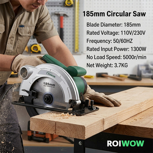 Scie à <span class=keywords><strong>main</strong></span> rotative électrique portable avec cordon 1300W, scie à bois, outils professionnels, scies circulaires électriques 185MM - Product Image 6