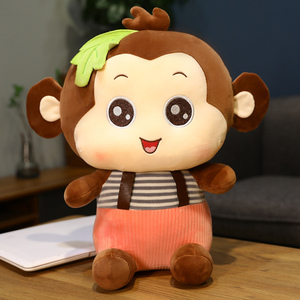 Muñeco de Peluche de Mono Suave de 25 cm, Relleno de Algodón, Color Rosa/Marrón, Muñeco de Seguridad para Bebés, Logotipo Personalizado, Venta al por Mayor de Fábrica China - Product Image 4