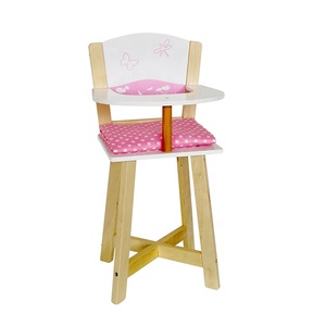 Meubles de poupée jeu de rôle éducation préscolaire <span class=keywords><strong>chaise</strong></span> <span class=keywords><strong>haute</strong></span> alimentation de bébé <span class=keywords><strong>chaise</strong></span> de poupée <span class=keywords><strong>en</strong></span> <span class=keywords><strong>bois</strong></span> - Product Image 4