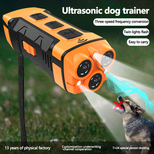 Ultrasonic Dog Trainer Handheld Bark Control Device With LED Lights Rechargeable <b>Battery</b> Power Dog Repeller - Product Image 1