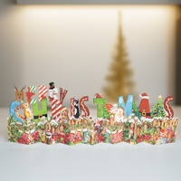 Nouvelles cartes 3D pop-up de Noël créatives avec police de caractères, motifs rennes, Père Noël, chats et chiens mignons - Personnalisables en papier