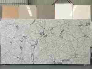 HD014 Epic Staturio Durabilidad moderna Estética de cuarzo natural Piedra artificial diseñada Losa grande para aplicaciones de hotel - Product Image 6