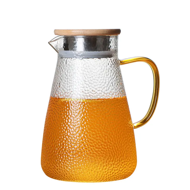 Gold Handle Glass Teapot Cup Set Heat Resistant Glass Teapot With Tea Infuser Filter Oolong Flower Teapot Puer Tea Kettle