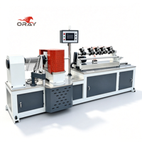 Machine industrielle à grande vitesse pour la fabrication de tubes en papier spiralés, contrôlée par PLC, entraînée par un moteur, avec collage, enroulement et découpe automatiques, Nouvelle Oray