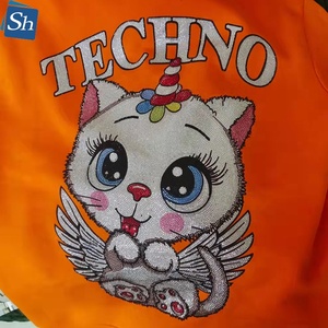 Patch thermocollant en strass motif chat licorne Caticorn charmant <span class=keywords><strong>pour</strong></span> club techno, soirée, vie nocturne, rave, mode, fournisseur DIY - Product Image 1