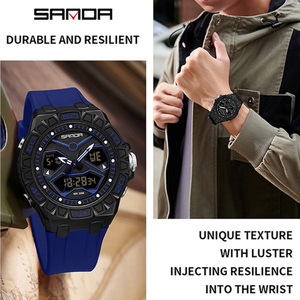 Reloj Digital SANDA 3198 para Hombre, Cronógrafo Luminoso con Alarma, Resistente al Agua, Deportivo y Moderno - Product Image 4