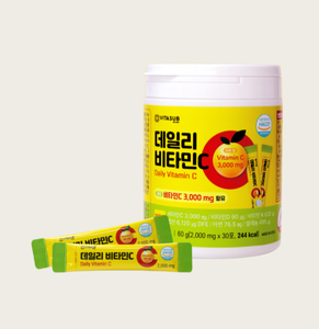 Bâtonnets de poudre de vitamine C 500mg – Soutien immunitaire quotidien – Complément alimentaire coréen – Sachet de poudre antioxydante personnalisable OEM pour la santé - Product Image 1