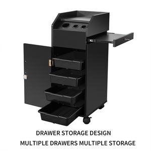 LETop Selling Beauty <b>Storage</b> Cart Hair Dryer Holder Stylist Equipment Lockable Rolling <b>Wheels</b> Salon <b>Trolley</b> - Product Image 2