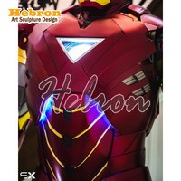 Statue en résine personnalisée de personnage de film Marvel, taille réelle, super-héros Mark6, statues Iron Man, sculpture artistique pour artisanat en résine