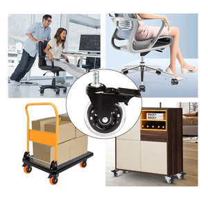 Ruedas de Repuesto para Silla de Oficina, de Plástico y Goma, Giratorias, de 3 Pulgadas, Resistentes, para Escritorio de Computadora y Juegos, con Rodamiento Suave - Product Image 6