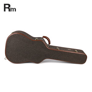 <span class=keywords><strong>Guitare</strong></span> Acoustique Design Vintage Dreadnought Vitrine Gris <span class=keywords><strong>Tweed</strong></span> Extérieur Doublure Velours Vert Foncé Poignée Faite À La Main 20mm Cas - Product Image 5
