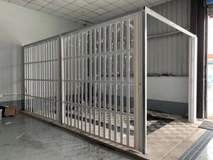 Cloison amovible intérieure, portes coulissantes pliantes en verre pour séparateur de pièce - Product Image 4