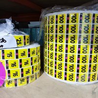 Étiquettes adhésives en papier enduit anti-graisse écologiques à livraison rapide, découpées et imprimées pour supermarchés