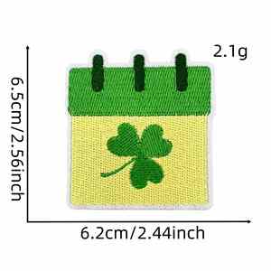 Nouveau Patch Brodé Thermocollant Vert Clair pour la Saint-Patrick, Motif Chapeau Arc-en-ciel, Cœur et Trèfle à Quatre Feuilles, pour T-shirts et Sweats à Capuche - Product Image 6