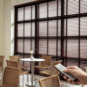 Wooden <b>Venetian</b> <b>Blinds</b> Remote Control Motorized Indoor Shutters High Quality <b>Blackout</b> Smart <b>Blinds</b> Eco-Friendly Easy Clean - Product Image 1