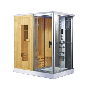 Sauna de madera con cicuta de vapor, nuevo diseño, caja de madera para sauna