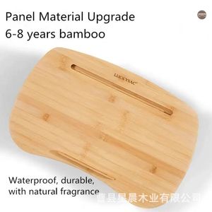 Luckysac <b>Bamboo</b> Lap Desk Solid Wood Portable Cushioned Tray <b>Table</b> For Bed Or Floor Use - Product Image 5