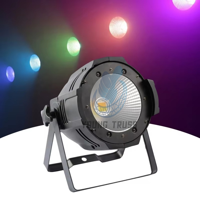 200W COB PAR LED Spotlight for Studio Theater Wedding Hotels and DJ DMX512 Controlled Warm White Light Party Supplies