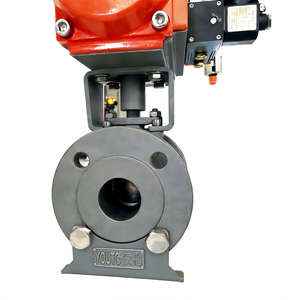 2-8 Zoll WCB/304/316 Pneumatisches Hartsiegel-Kugel hahn mit Flansch, automatisches Ventil, pneumatischer Antrieb, Magnetventil - Product Image 1