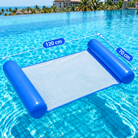 Tapis flottant gonflable pliable portable, hamac flottant, coussin d'eau gonflable pour la plage et la piscine