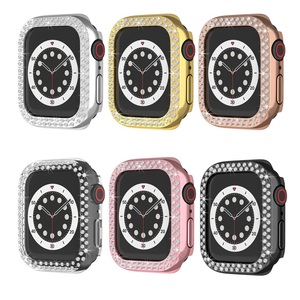 Funda protectora de PC de diamante de doble fila para <span class=keywords><strong>Apple</strong></span> <span class=keywords><strong>Watch</strong></span> 8 Series 7 6 SE 5 4 <span class=keywords><strong>3</strong></span> 41mm 45 40 44 38 <span class=keywords><strong>42</strong></span> Series - Product Image 2