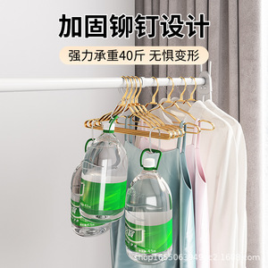 Aluminum Alloy Triangular Coat Hangers 10 Pack Strong Load Bearing For <b>Clothes</b> Pants Ties - Product Image 1