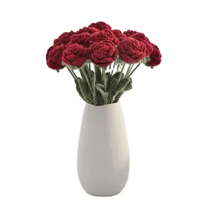 Buquês de rosas de alta qualidade, decoração de sala de estar, flores simuladas, plantas artificiais