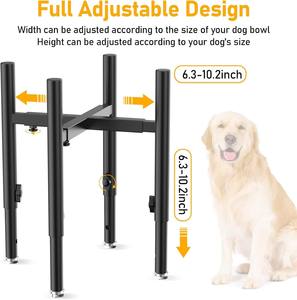 Ajustável Dog Food e Água Bacia Stands Single Tier Pet Feeder Rack Bowl Stand - Product Image 5