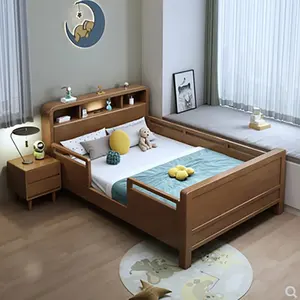 Mobilier moderne américain pour chambre à coucher, lit double king size luxueux et léger en cuir, lit queen soft
