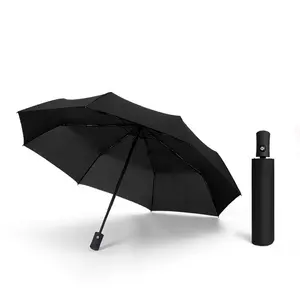 定制印花标志紧凑型旅行伞自动开合按钮8肋加强雨篷折叠伞